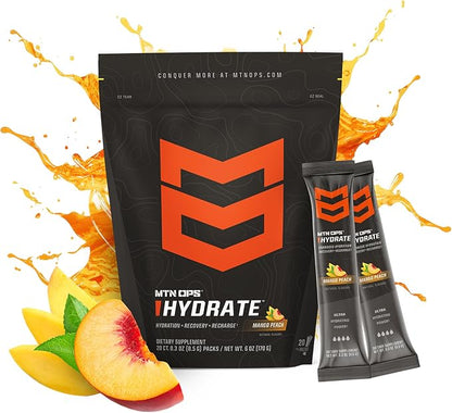 MTN OPS Hydrate Electrolytes Powder Drink Mix, 20 Single Serving On-The-Go - Image 2