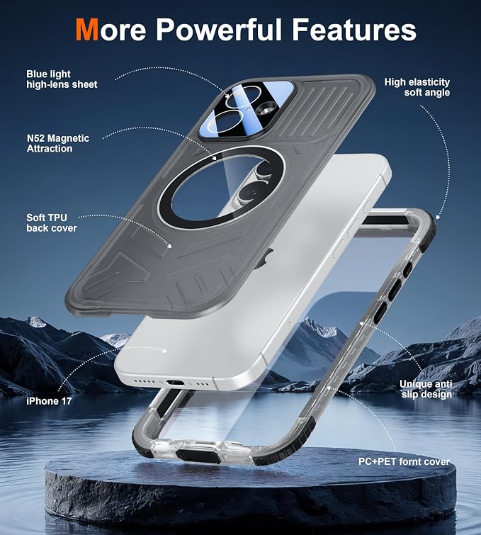 SPIDERCASE Magnetic for iPhone 17 Case Waterproof, 12FT Military Shockproof - Image 6