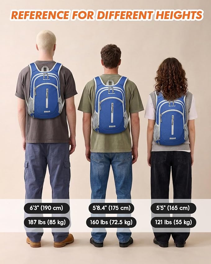 Seektop Small Hiking Backpack Expandable 12L-15L, Lightweight Packable - Image 4
