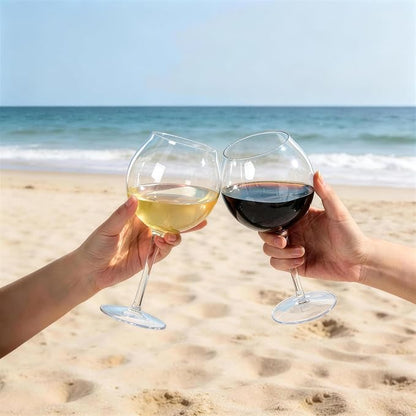 Goodluck Floating Pool Wine Glasses Set of 2, 18oz Tritan Shatterproof Stemware - Image 6
