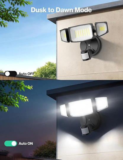 iMaihom 50W Motion Sensor Outdoor Lights, 5000LM Hardwired Motion Sensor Flood - Image 5