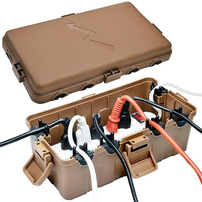 Hrensaw Medium Outdoor Electrical Box, IP54 Waterproof Extension Cord Cover w/6 by Hrensaw