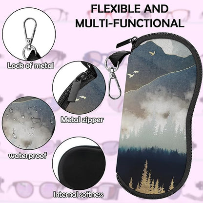 Glasses Case Sunglasses Eyeglass Soft Case Zipper Light Neoprene Pouch - Image 4