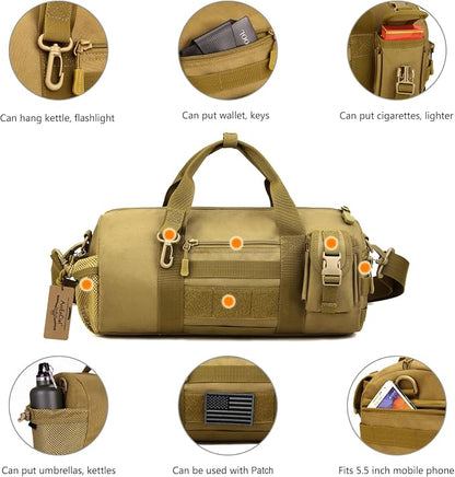 ArcEnCiel Small Tactical Duffle Bag Men Gym Pack Military Molle Shoulder Bags - Image 5