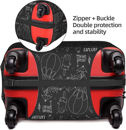 World Marks Luggage Cover for Suitcase and Luggage Tag Combination, Elastic - Image 5