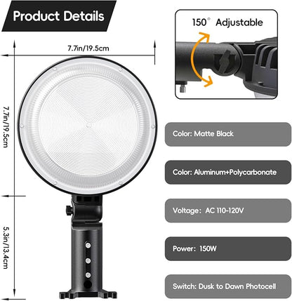 150W 4 Pack 20000LM Dusk to Dawn Outdoor Lighting, LED Barn Lights Outdoor - Image 8