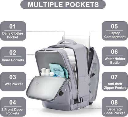 coofay Travel Backpack Carry On Flight Approved - Image 4