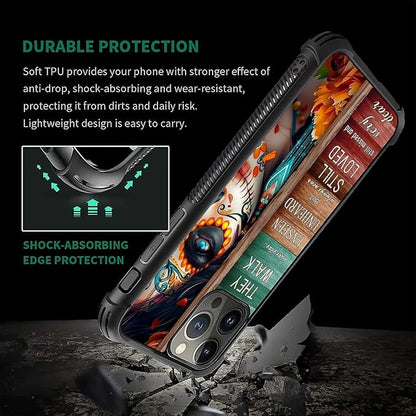 for iPhone 16 Pro Case, Sugar Skull Day of Death Halloween Pattern Graphic - Image 2