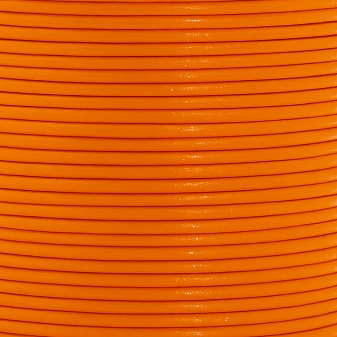 Mandala Crafts Round Genuine Orange Leather Cord - Image 3