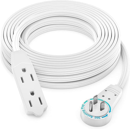 Maximm Cable 35 Ft 360° Rotating Flat Plug Extension Cord, 16/3 AWG Multi 3 by MaximmCable