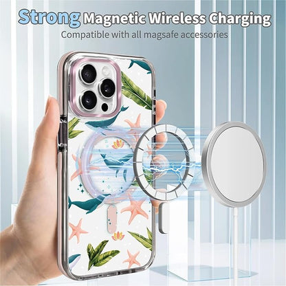 Case for iPhone 13 Pro, Sealife Whale Ocean Wildlife Clear Phone Case - Image 4