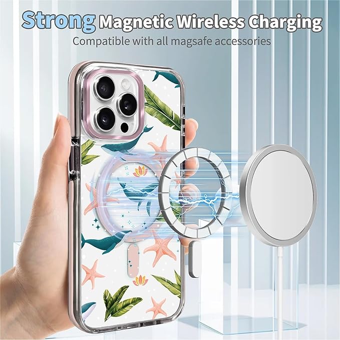 Case for iPhone 13 Pro Max, Sealife Whale Ocean Wildlife Clear Phone Case - Image 4