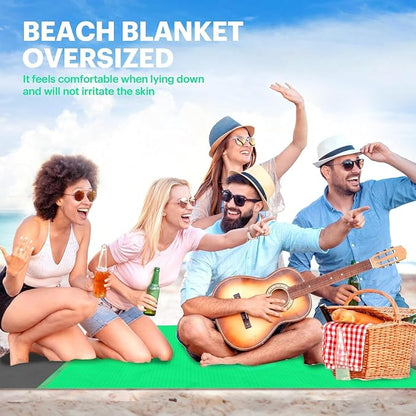 EASYFUN Beach Blanket Sandproof Oversized, Portable Picnic Mat - Image 5