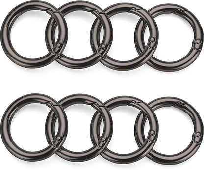 Gkeygo Key Ring Clip, 4/5 Inch Keychain Rings, 8 Pack Round Carabiner Clip - Image 9
