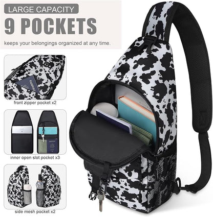 Pritent Crossbody Bags for Women Men Trendy Sling Bag Backpack Casual Chest Bag - Image 3