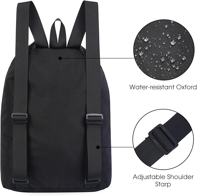 WANDF Swim Bag Mesh Drawstring Backpack Beach Backpack - Image 4