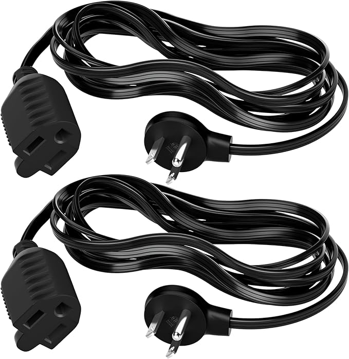 Elecan Flat Plug Extension Cord 15 Ft - Image 2