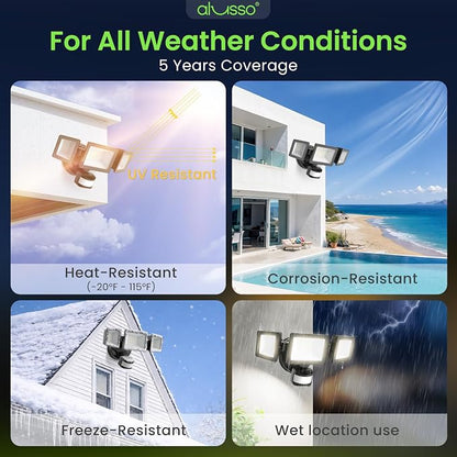 ALUSSO Motion Sensor Outdoor Lights Hardwired, Flood Lights Outdoor 120V - Image 9