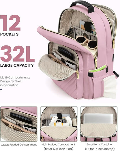 LOVEVOOK Laptop Backpack for Women, Travel Computer Work Bags - Image 2