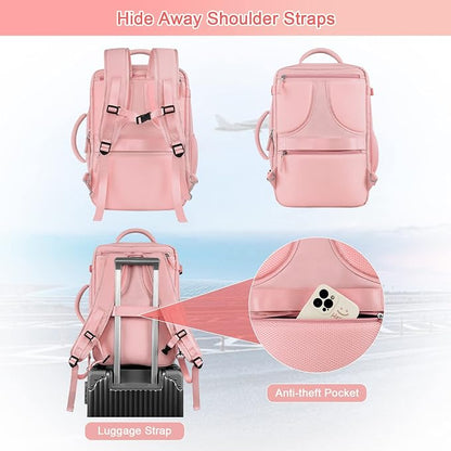 Sinaliy Large Travel Backpack for Women, 40L Carry On Backpack, 17 Inch Laptop - Image 3