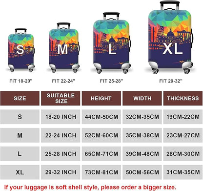 WUJIAONIAO Travel Luggage Cover Baggage Suitcase Cover Protector Skins 18-32 - Image 6