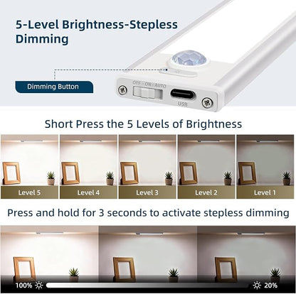 4 Pack Under Cabinet Lighting, Rechargeable Motion Sensor Light Indoor - Image 3