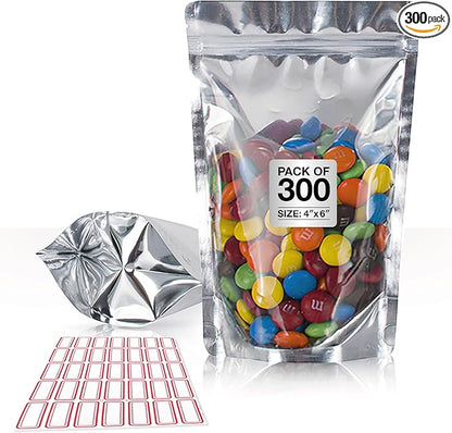 BELLE KR® 4x6 Mylar Bags for Food Storage by BELLEKR