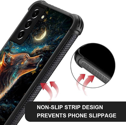 for Samsung Galaxy S22 Case, Star Cave Hungry Wolf Pattern Graphic Design Girl - Image 6