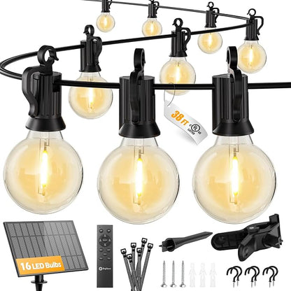 Brightown 38FT Solar String Lights Outdoor by Brightown