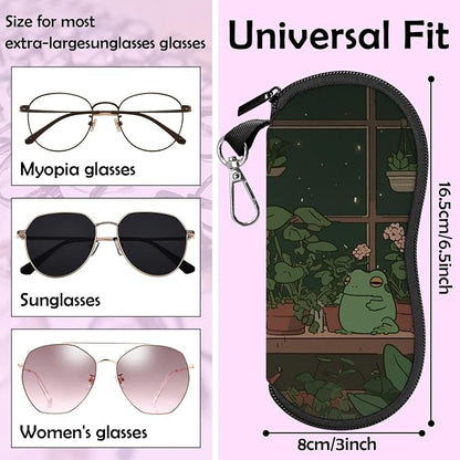 Glasses Case Sunglasses Eyeglass Soft Case Zipper Light Neoprene Pouch - Image 2