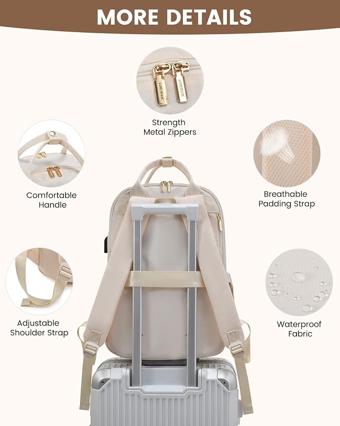 LOVEVOOK Laptop Backpack for Women 15.6 Inch Laptop Bag - Image 8