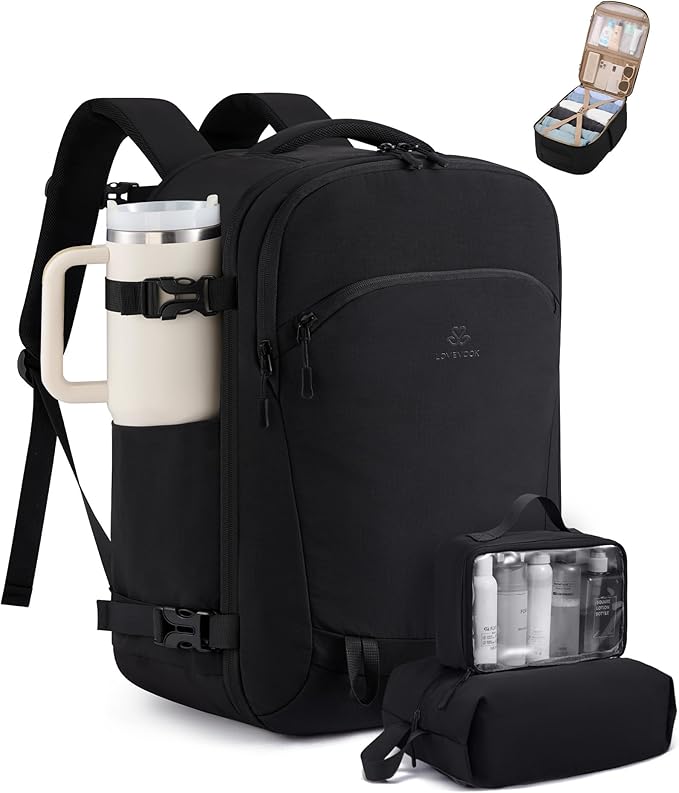 LOVEVOOK 40L Travel Backpack for Women, Airline Approved Carry On Backpack by LOVEVOOK
