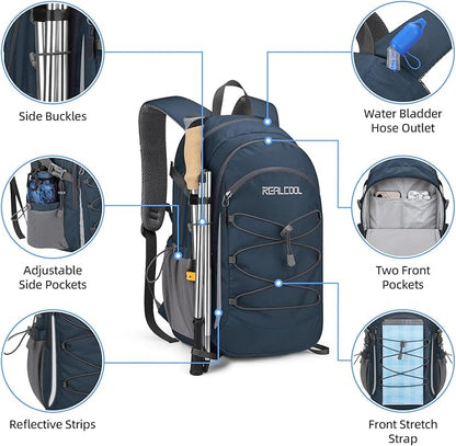 RealCool Hiking Backpack for Men Women, 20L Lightweight Waterproof Travel - Image 3