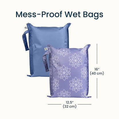 Tiny Twinkle Mess Proof Wet Bags | 2-Pack Reusable Waterproof Wet Bags - Image 6