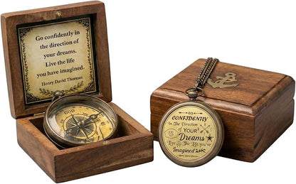 Handmade Brass Antique Compass - Image 7