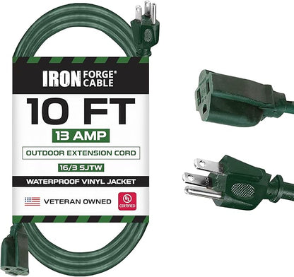 Iron Forge Cable Weatherproof 10 Ft Outdoor Extension Cord by IronForgeCable