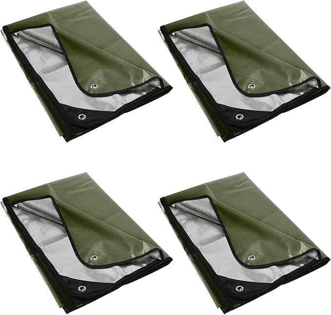 RedSwing 4 Pack Heavy Duty Waterproof Emergency Thermal Tarp, Insulated by RedSwing