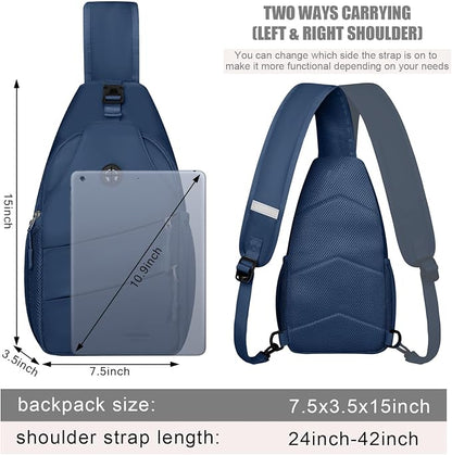 Pritent Crossbody Bags for Women Men Trendy Sling Bag Backpack Casual Chest Bag - Image 2