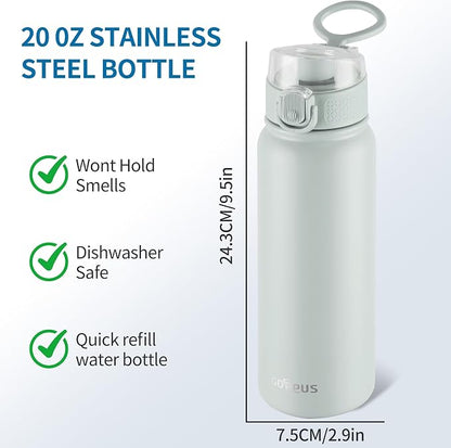 GOPPUS Insulated Water Bottle 20oz Stainless Steel BPA-Free Sports Bottle Ideal - Image 6