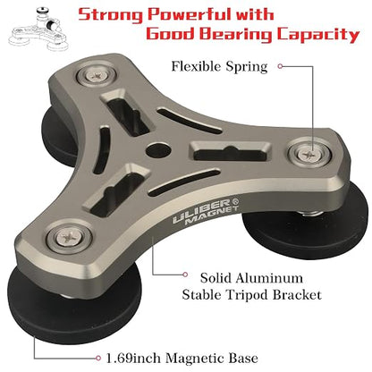 ULIBERMAGNET Magnetic Mount, 100LB Heavy Duty Solid Aluminum Phone Holder - Image 2