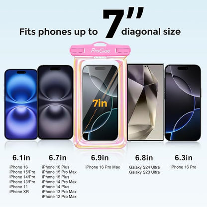 ProCase 2 Pack Floating Waterproof Phone Pouch IPX8, Universal Dry Bag Fits - Image 5