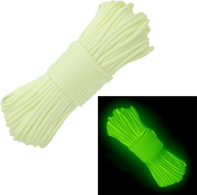 Glow in The Dark Zesty 550lb Paracord – 21 Strand Luminous Parachute Cord by WestCoastParacord