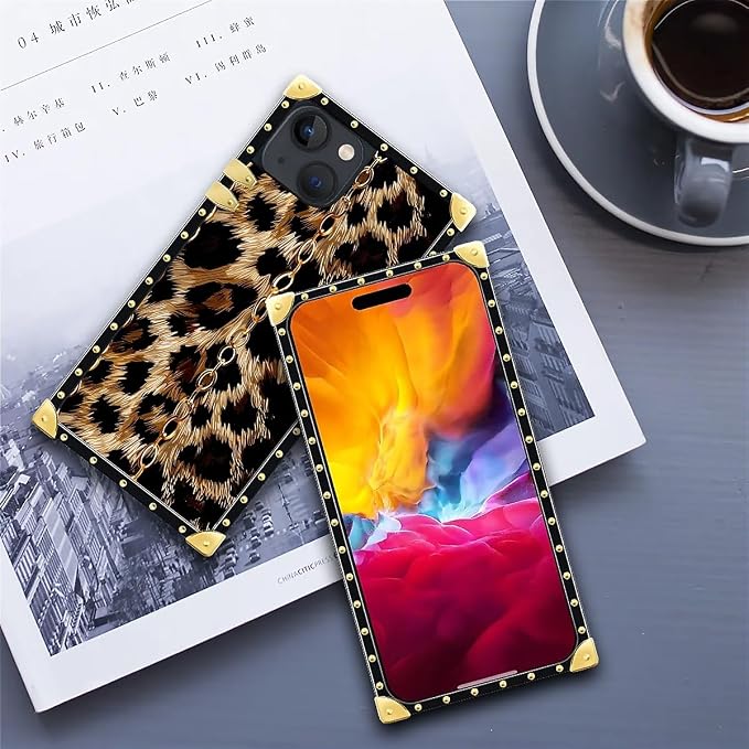 Compatible with iPhone 15 Case, Seamless Gold Chain Leopard Luxury Golden - Image 6