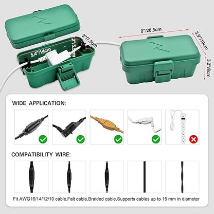 Hrensaw Small Weatherproof Electrical Connection Box, Outdoor Electrical Box - Image 2
