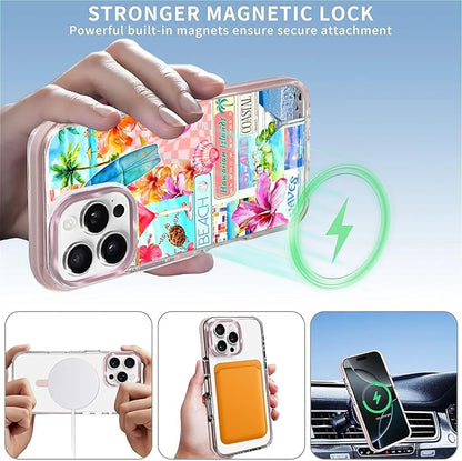 Case for iPhone 16 Pro Max, Coastal Beach Cover Coquette Collage Phone Case - Image 3