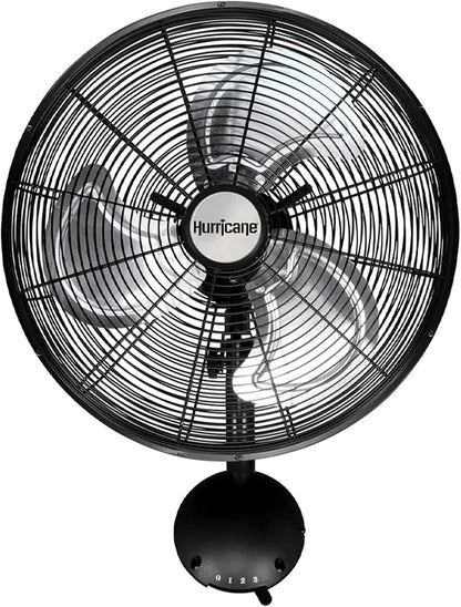 Hurricane 16" High Velocity Pro Oscillating Metal Wall Mount Fan w/ 3 Speeds - Image 9