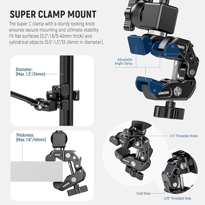 NEEWER 30" Articulating Magic Arm - Image 4