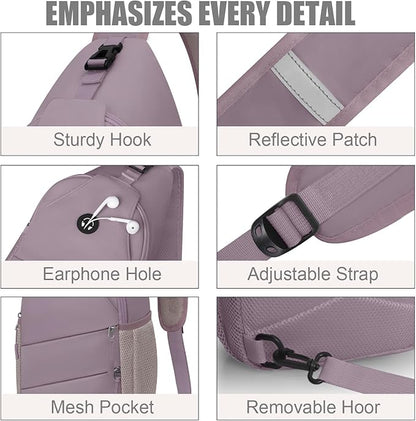 Pritent Crossbody Bags for Women Men Trendy Sling Bag Backpack Casual Chest Bag - Image 5