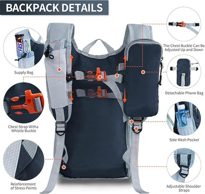 Hiking Backpack 10L/15L Small Daypack Lightweight Packable Travel Foldable - Image 5