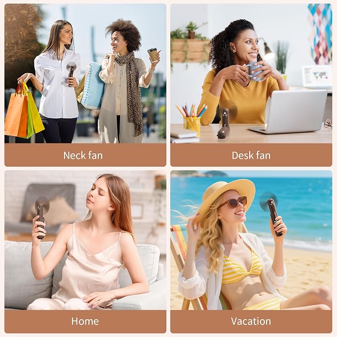 Mini Handheld Fan, USB Rechargeable 3 IN 1 Personal Cooler Fans - Image 8